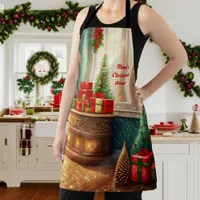 Festively decorated room, traditional Christmas  Apron