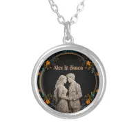 Bride & Groom Royal Classic Silver Plated Necklace