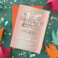 Rose Gold Foil Sweet Sixteen Birthday Invitation