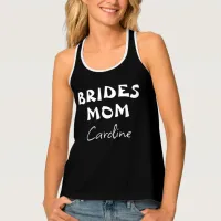 Mom Of The Bride | Bachelorette Black And White Tank Top
