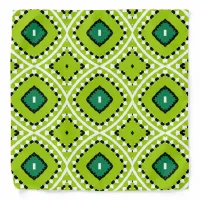 Stylish Boho Ethnic Lime Green Geometric Pattern Bandana
