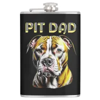Pit Bull Mom | Dog Lover's Personalized Flask