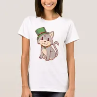 Adorable St. Patricks Cat T-Shirt