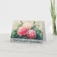 *~* Pink Peony  Painting TV2 Sympathy Love Light Card