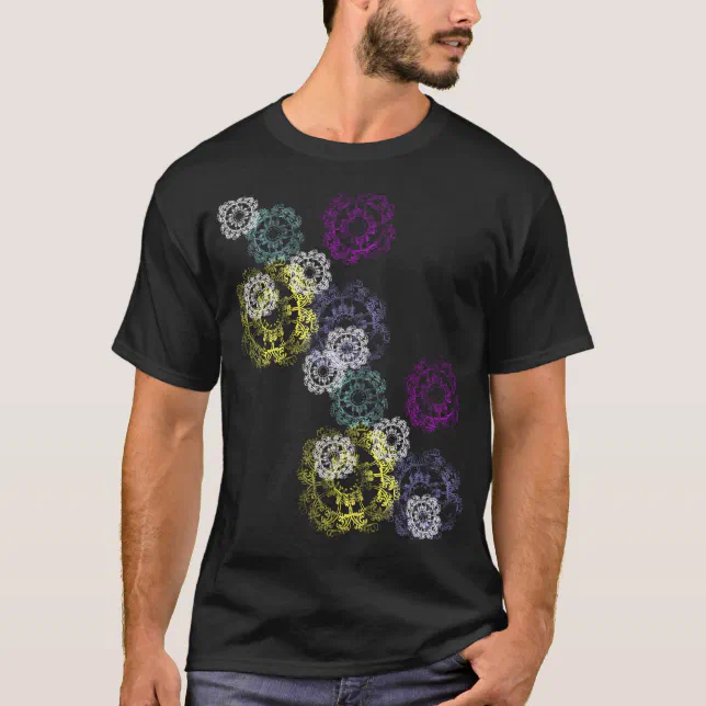 Multicolored geometric lace mandalas T-Shirt