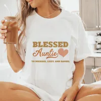 Personalized Blessed Auntie T-Shirt