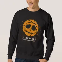 Halloween Basket Ball Trick or Basketball Birthday Sweatshirt