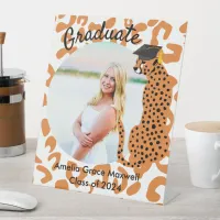 Graduation Leopard Photo Pedestal Sign