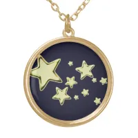 Golden Starburst Gold Plated Necklace