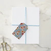 Blue and Pink Daisy Floral Gift Tags