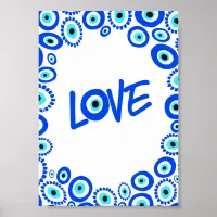 Evil Eye LOVE Symbol Poster