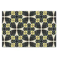 Black Yellow & Beige Elegant Geometric Pattern Tissue Paper