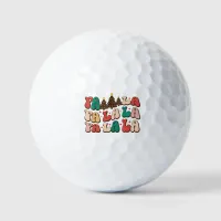 Fa la la la Retro Groovy Christmas Holidays Golf Balls