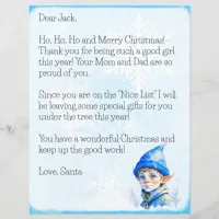 Personalized Letter from Santa Claus for Boys