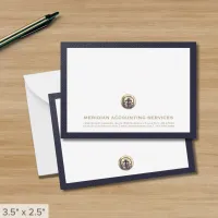 Professional Gold Seal Logo Business Note Card