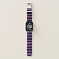 Purple Black Witches Stripes Halloween Apple Watch Band