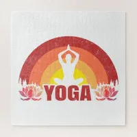 Sunshine Yoga Yogi Lotus Flower  Jigsaw Puzzle