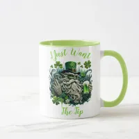 Whimsical Leprechaun Savoring A Cold One Mug