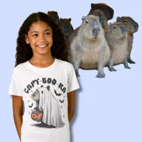 Cute Capybara Halloween Funny Capy-Boo-Ra T-Shirt