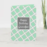 Modern Personalized Happy Birthday Grandpa Card