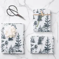 Elegant Black & White Tree Abstract Forest  Wrapping Paper Sheets