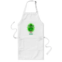 Christmas Nerd Cartoon Personalize Holiday Fun Long Apron