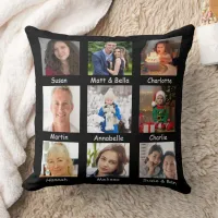 Family And Friends Photos And Name Dementia Memory Throw Pillow