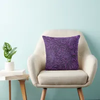 Purple Decorative Flower Fabric Design Throw Pillow