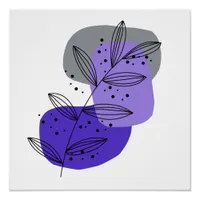 Modern Art Abstract Floral Poster Print