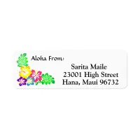 Aloha From Tropical Hibiscus Label