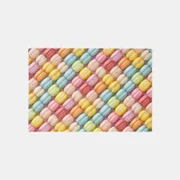 Colorful Pastel Macarons Pattern Rug