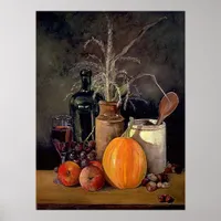 Autumn Decorations on Table Print