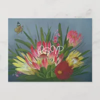 South African Proteas Wedding RSVP with Photo Invitation Postcard