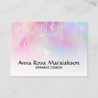 *~* Sun Unicorn Rainbow Gold Sparkle Glitter Moon Business Card