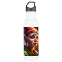 Merry Christmas Cute Elf Stainless Steel Water Bottle