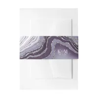 Christina Ferrari Agate Wedding Amethyst ID825 Invitation Belly Band