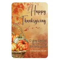 Autumn Tree 1 Chronicles 16:34 Happy Thanksgiving  Magnet