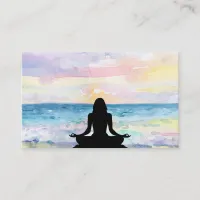 *~* Ocean Sunrise Mindfulness Yoga Meditation Business Card