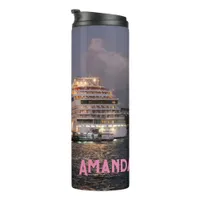 AIDAluna Cruise Ship docking at Willemstad Curacao Thermal Tumbler