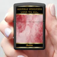 Elegant red marble texture with stunning veins zippo lighter