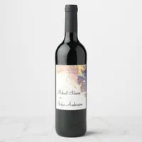 Marvellous Dusty Rose Golden Powder  Marble      Wine Label