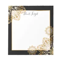 Luxurious Elegant Metallic Faux Gold Mandalas Notepad