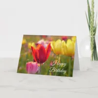 Happy Birthday Pretty Tulips Card