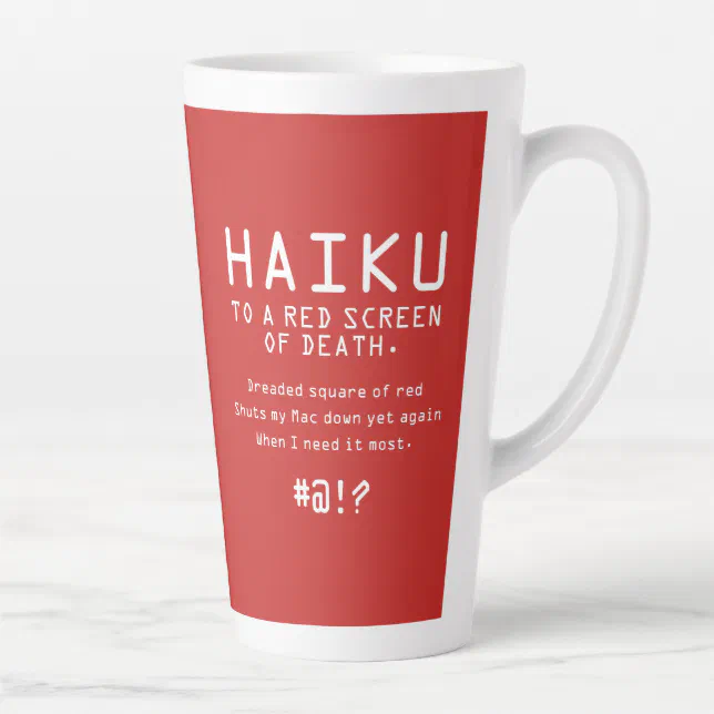 Funny Haiku to the Red Screen of Death