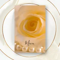 White Rose and Pearls Wedding Menu