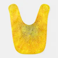 Golden Yellow Dinosaur Baby Bib