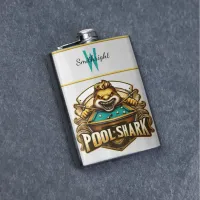 Cue Master: Pool Shark Logo Flask