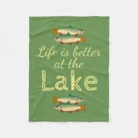 Rainbow Trout | Life is better at the Lake Fleece Blanket