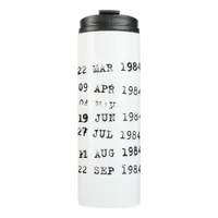 Library Stamps Date Due 1984 Thermal Tumbler