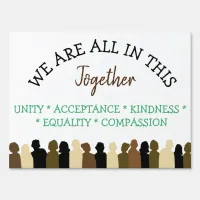 Unite, We are all in this Together Equality Sign